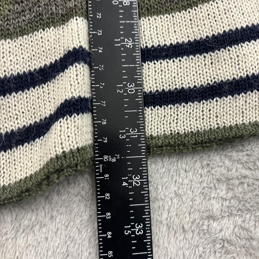 Elan Cardigan Wool Blend Sweater Womens S Olive Green Hooded Aztec Boho Goblin - Picture 12 of 16